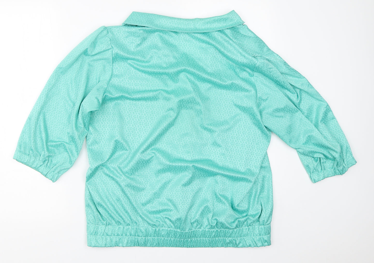 Classic Woman Womens Green   Basic Button-Up Size 12