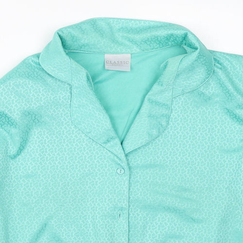 Classic Woman Womens Green   Basic Button-Up Size 12