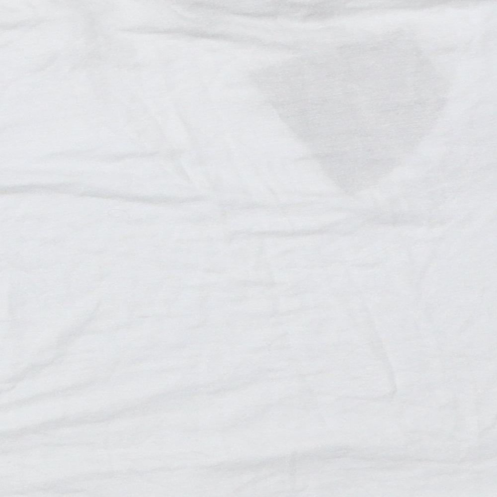 PRETTYLITTLETHING Womens White   Cropped T-Shirt Size 16