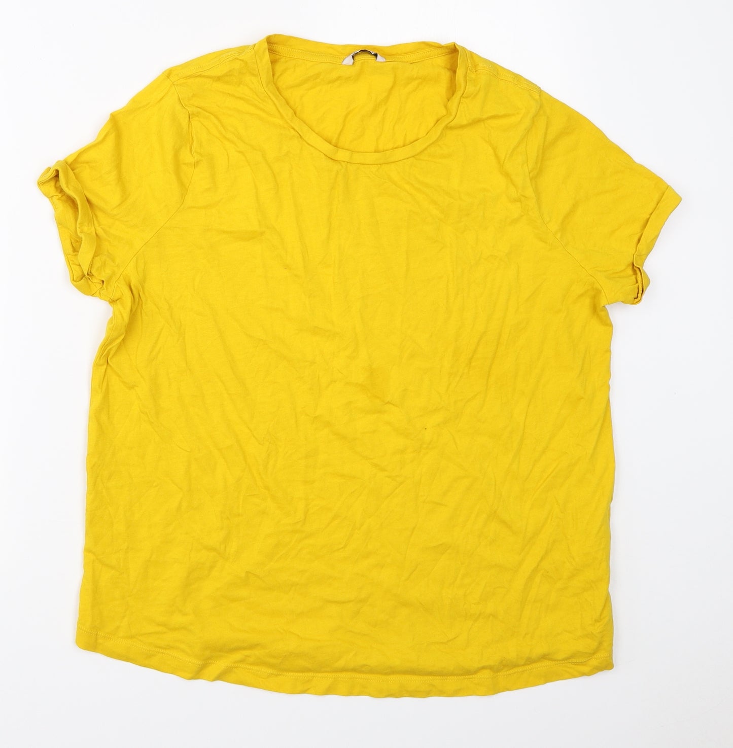 TU Womens Yellow   Basic T-Shirt Size 16