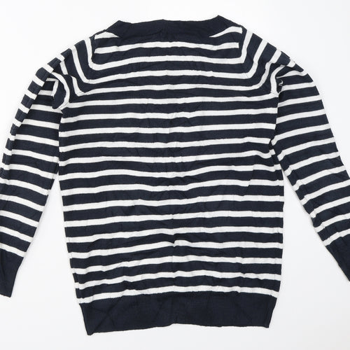 ESMARA Womens Blue Striped  Pullover Jumper Size S
