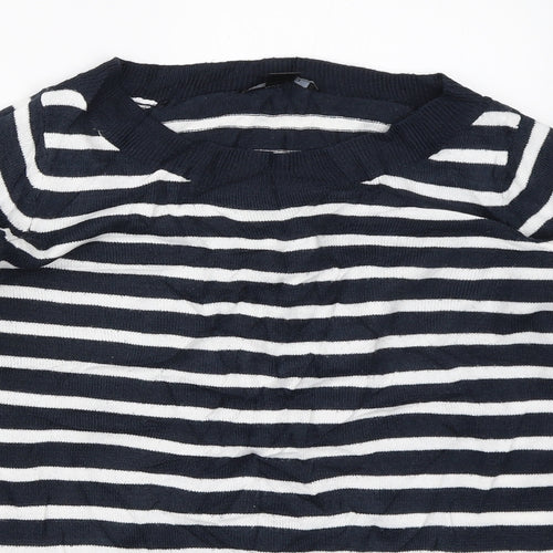 ESMARA Womens Blue Striped  Pullover Jumper Size S