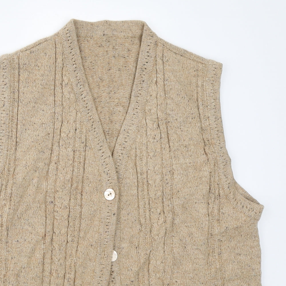 Preworn Womens Beige   Cardigan Jumper Size 16