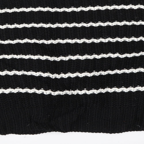 New Look Girls Black Striped  Pullover Jumper Size 14-15 Years