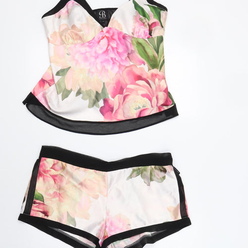 Debenhams Womens Pink Floral   Pyjama Set Size 14
