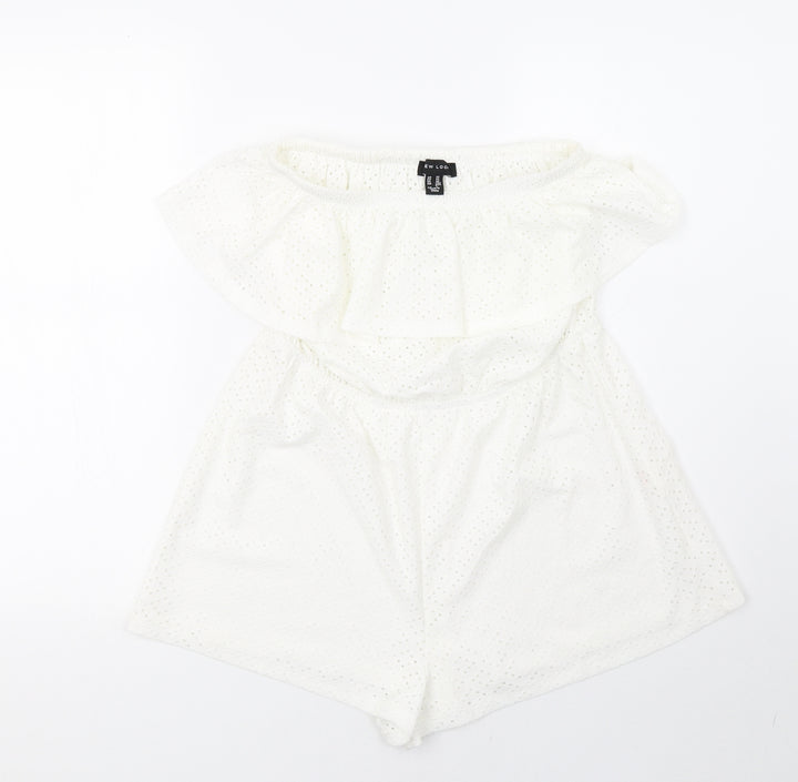 New Look Womens White   Playsuit One-Piece