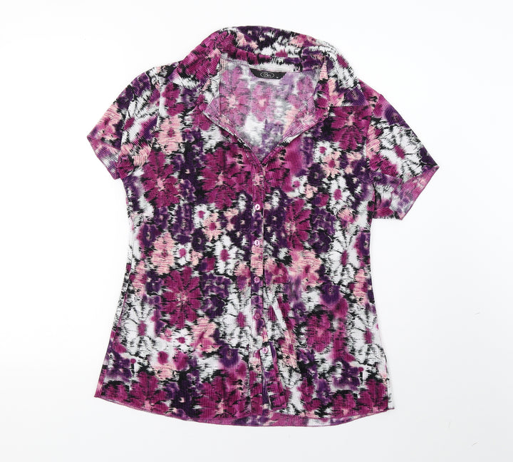 BM Womens Purple   Basic Button-Up Size 14