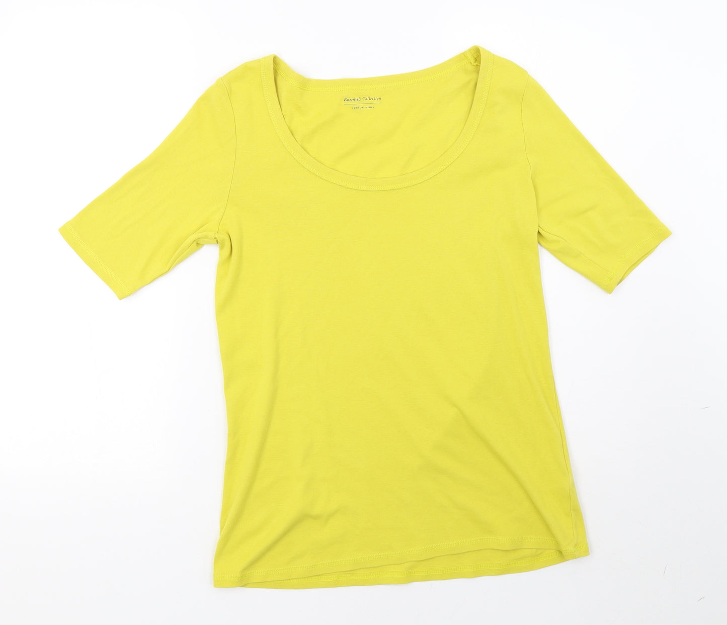 Marks and Spencer Womens Yellow   Basic T-Shirt Size 14