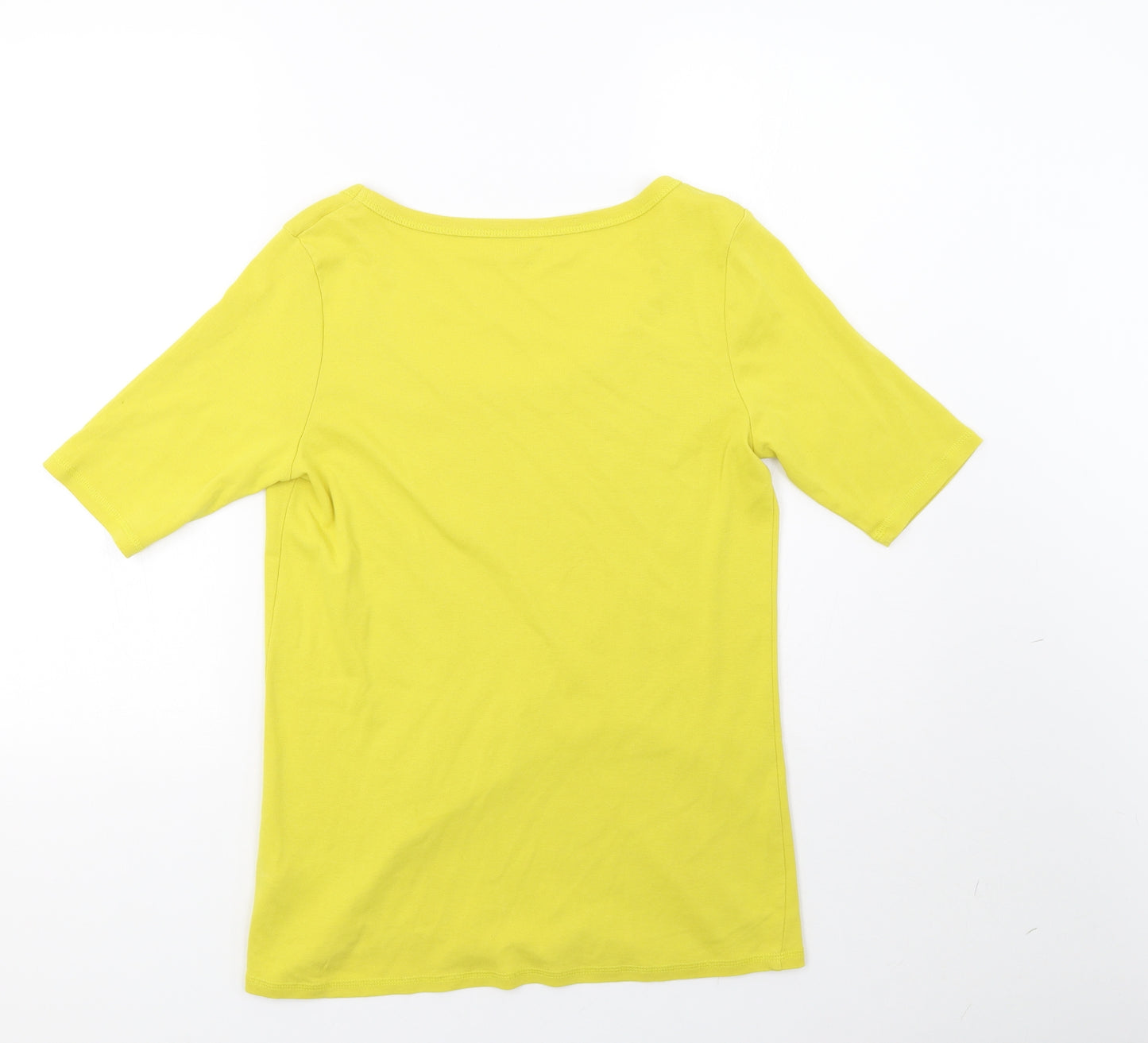 Marks and Spencer Womens Yellow   Basic T-Shirt Size 14