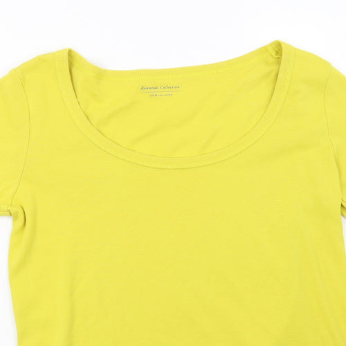 Marks and Spencer Womens Yellow   Basic T-Shirt Size 14