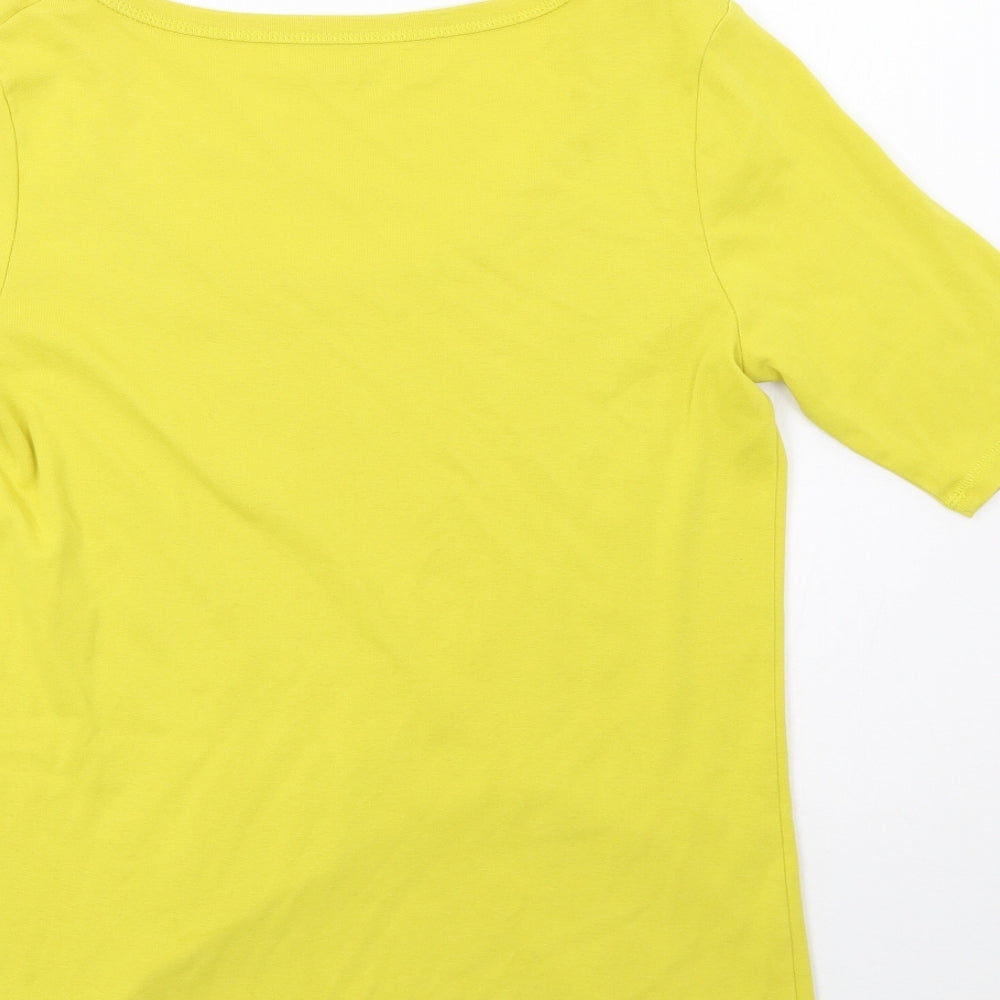 Marks and Spencer Womens Yellow   Basic T-Shirt Size 14