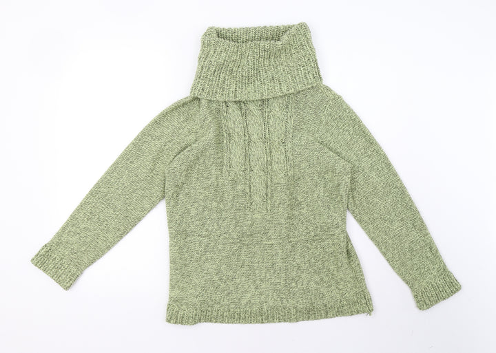 bm  Womens Green  Knit Pullover Sweatshirt Size M