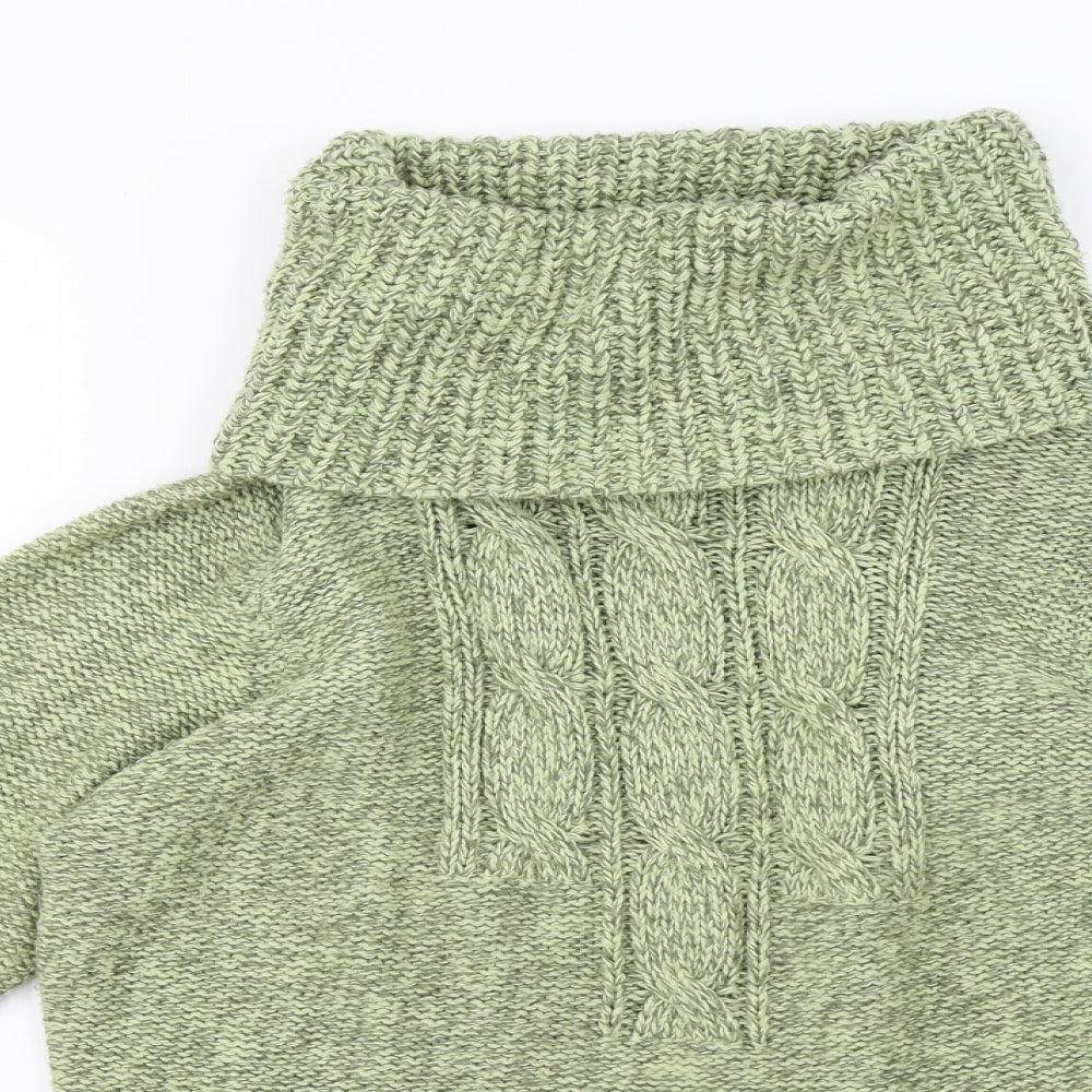 bm  Womens Green  Knit Pullover Sweatshirt Size M