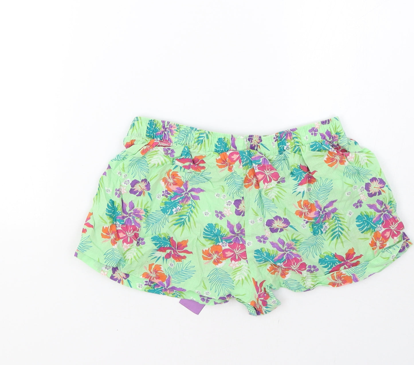 F&F Womens Green Floral   Sleep Shorts Size 8