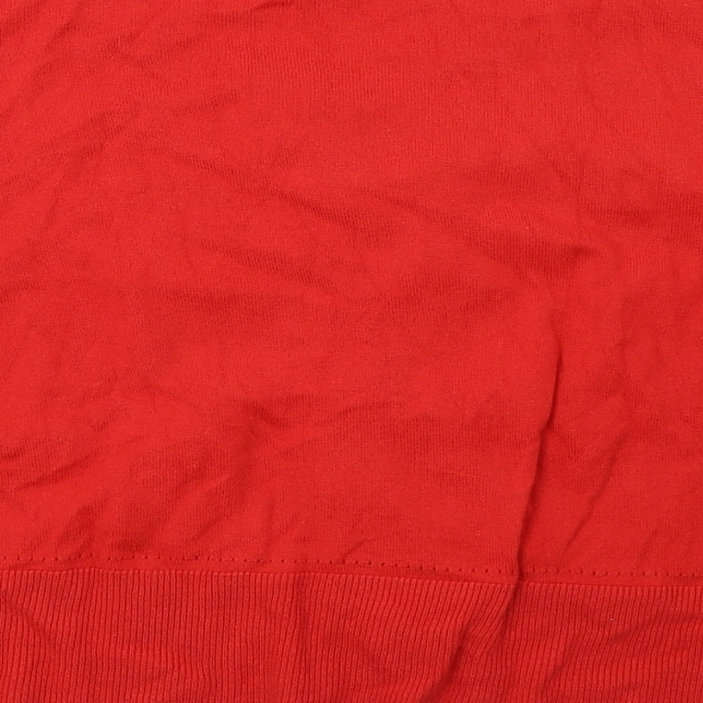 Oasis Womens Red  Knit Cardigan Jumper Size L