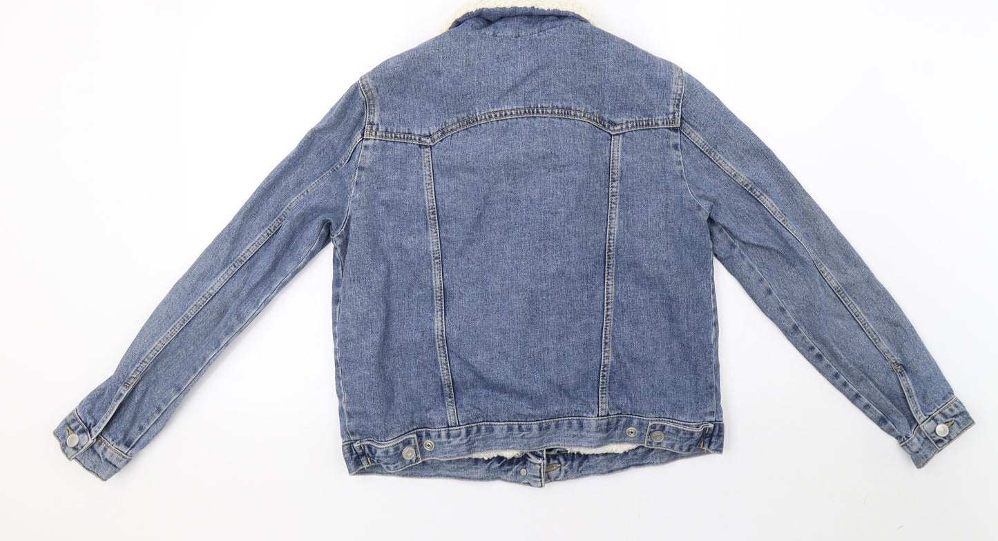 Topshop Womens Blue  Denim Jacket  Size 12