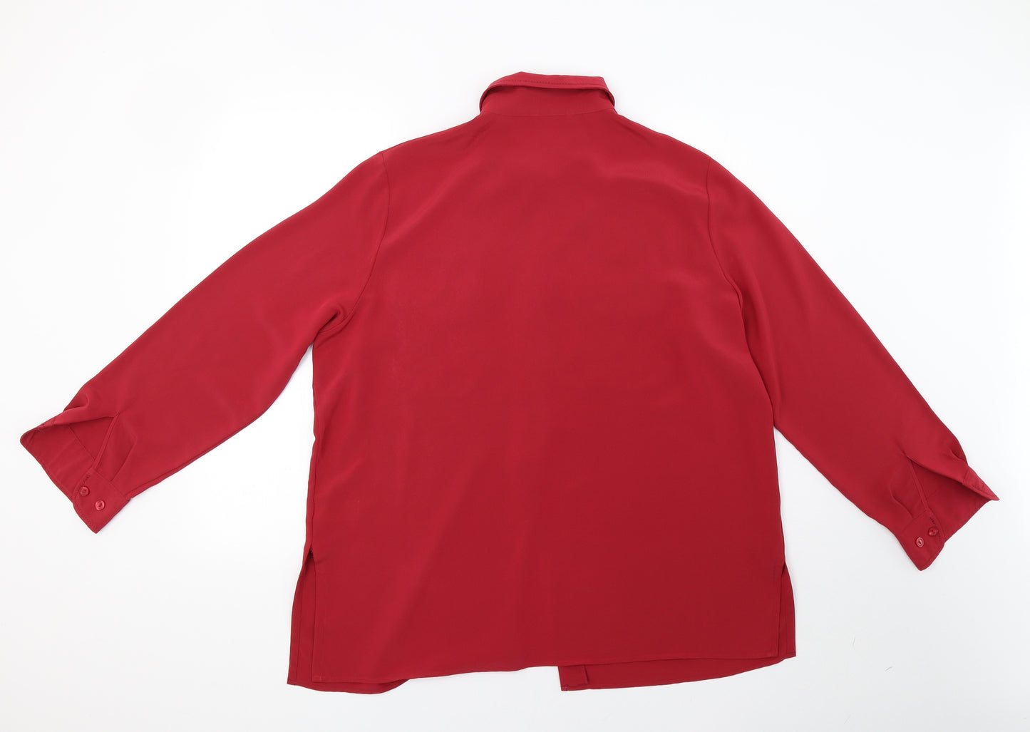 Marks and Spencer Womens Red  Mesh Basic Blouse Size 16