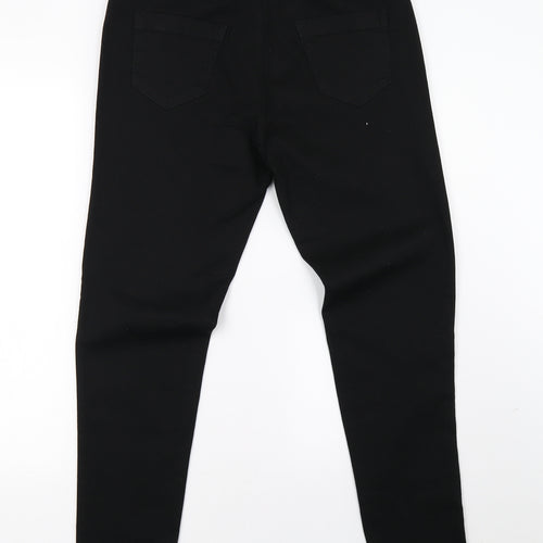 Peacocks Womens Black  Denim Jegging Trousers Size 14 L32 in
