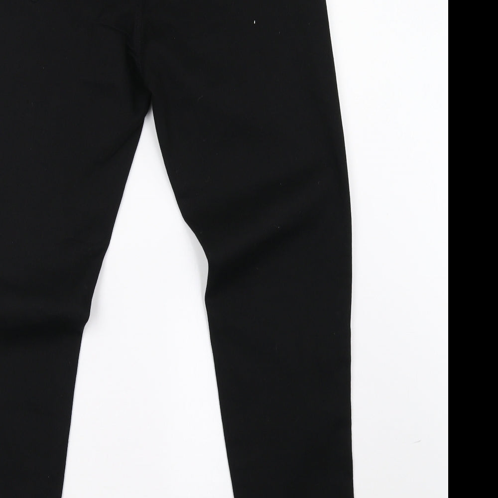 Peacocks Womens Black  Denim Jegging Trousers Size 14 L32 in