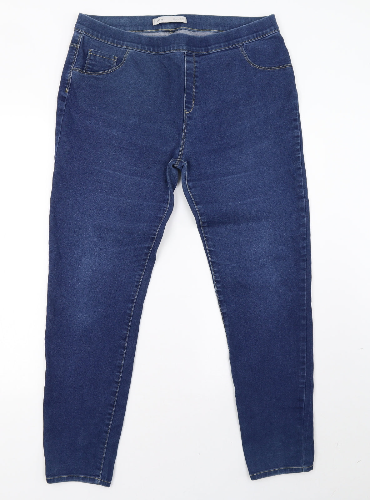 George Womens Blue  Denim Jegging Trousers Size 16 L31 in