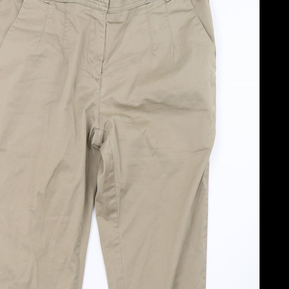 White Stuff Womens Beige   Trousers  Size 14 L27 in