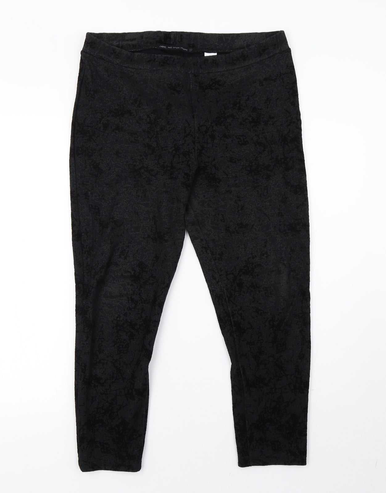 NEXT Womens Black   Cropped Trousers Size 14 L25 in