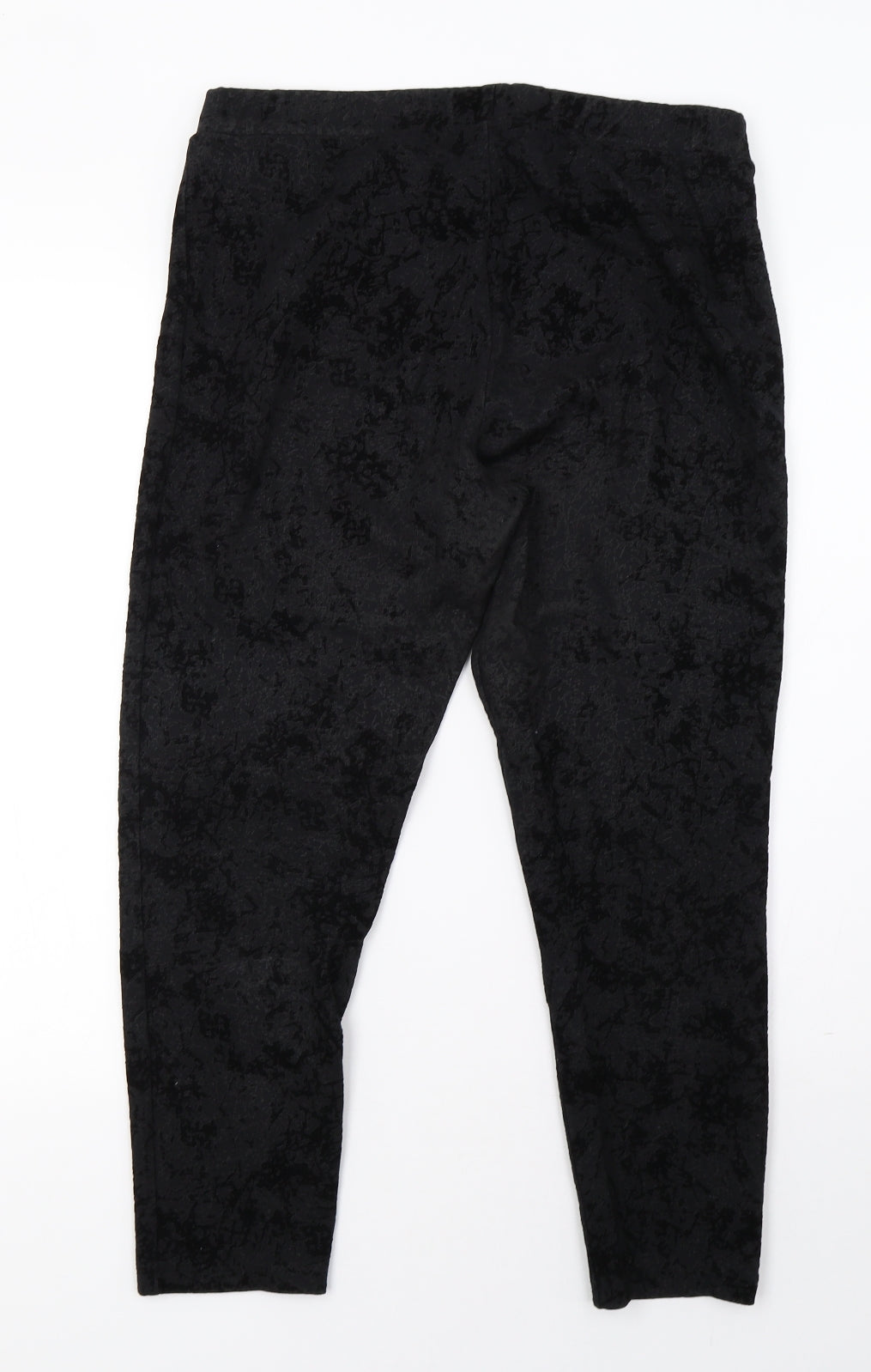 NEXT Womens Black   Cropped Trousers Size 14 L25 in