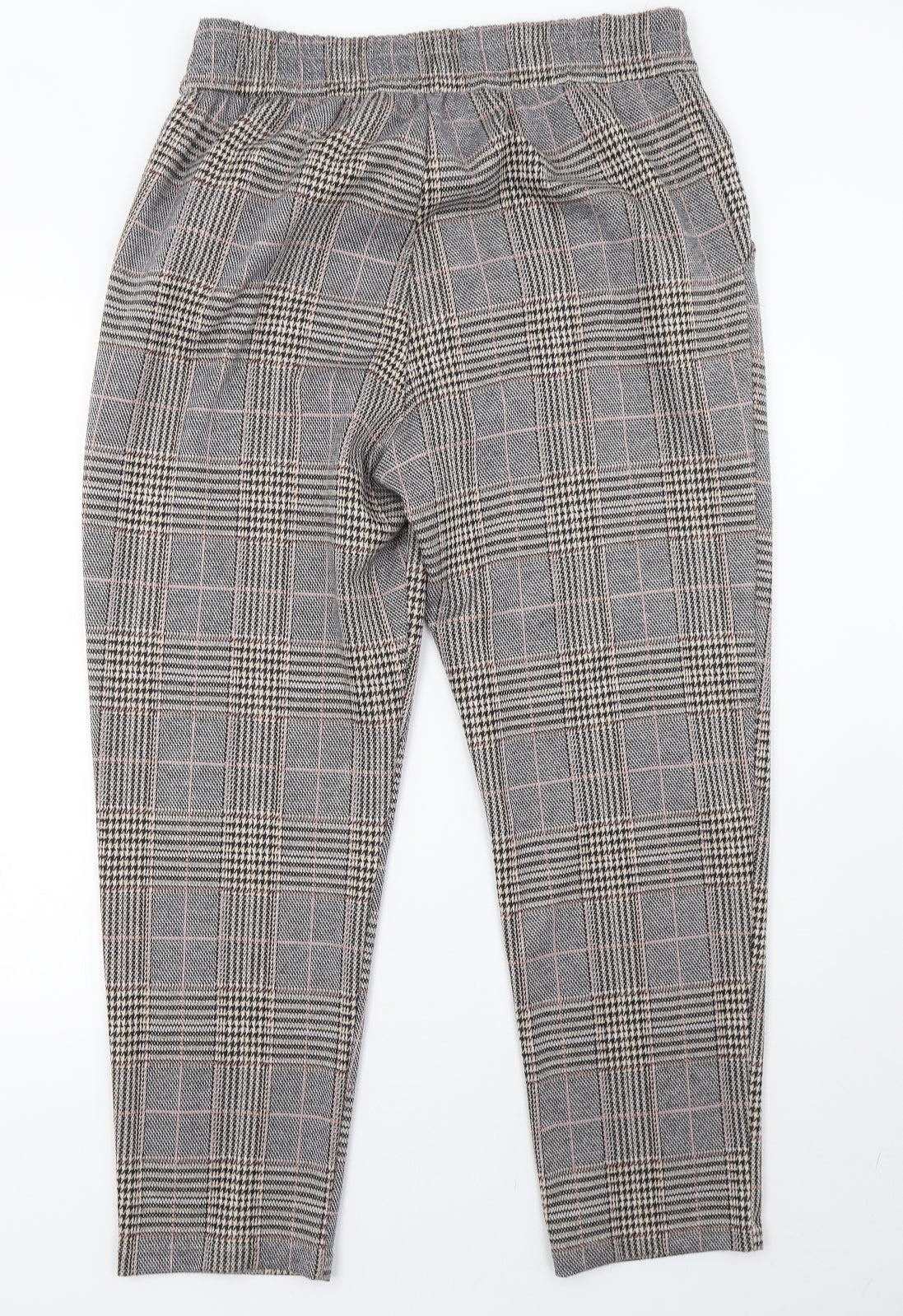 Primark Womens Grey Check  Trousers  Size 14 L28 in