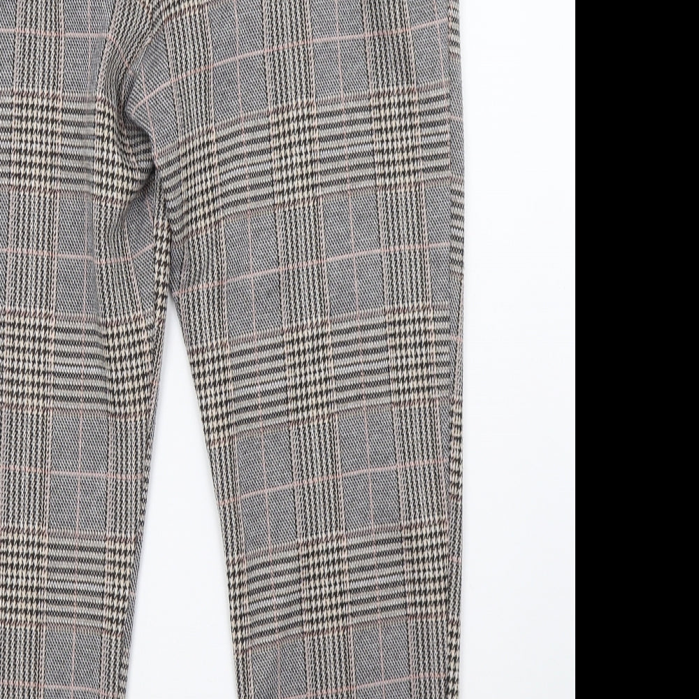Primark Womens Grey Check  Trousers  Size 14 L28 in