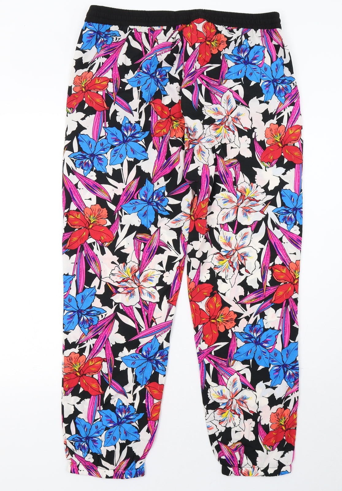 pep&co Womens Multicoloured Floral  Jogger Trousers Size 16 L28 in