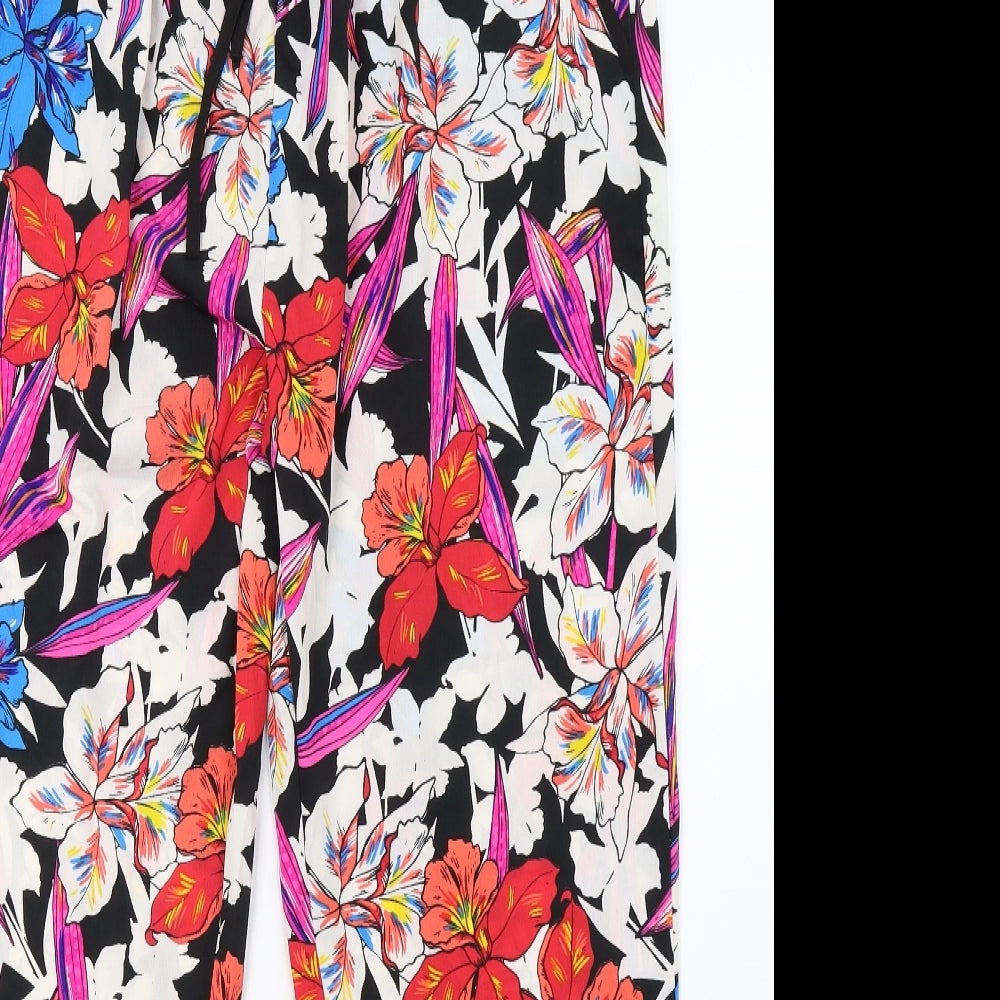 pep&co Womens Multicoloured Floral  Jogger Trousers Size 16 L28 in