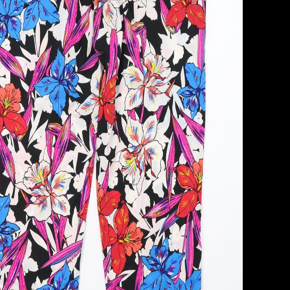 pep&co Womens Multicoloured Floral  Jogger Trousers Size 16 L28 in