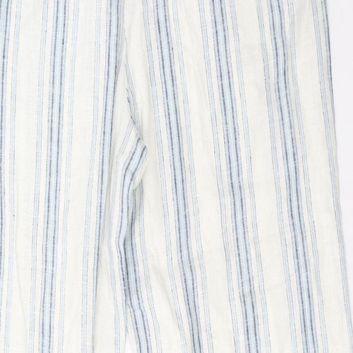 tailored Womens White Striped  Trousers  Size 18 L30 in