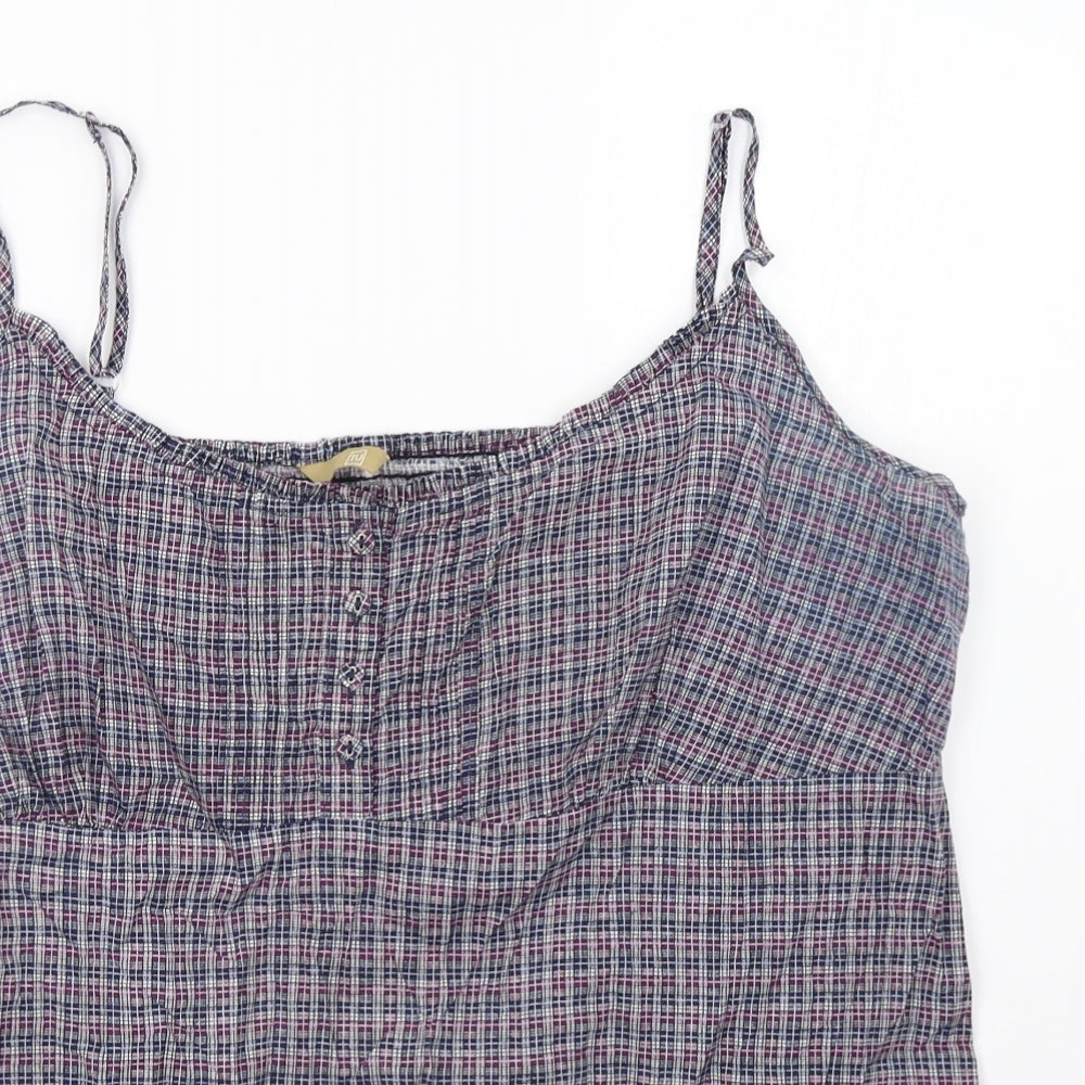 Sainsburys Womens Purple Check   Pyjama Top Size 20