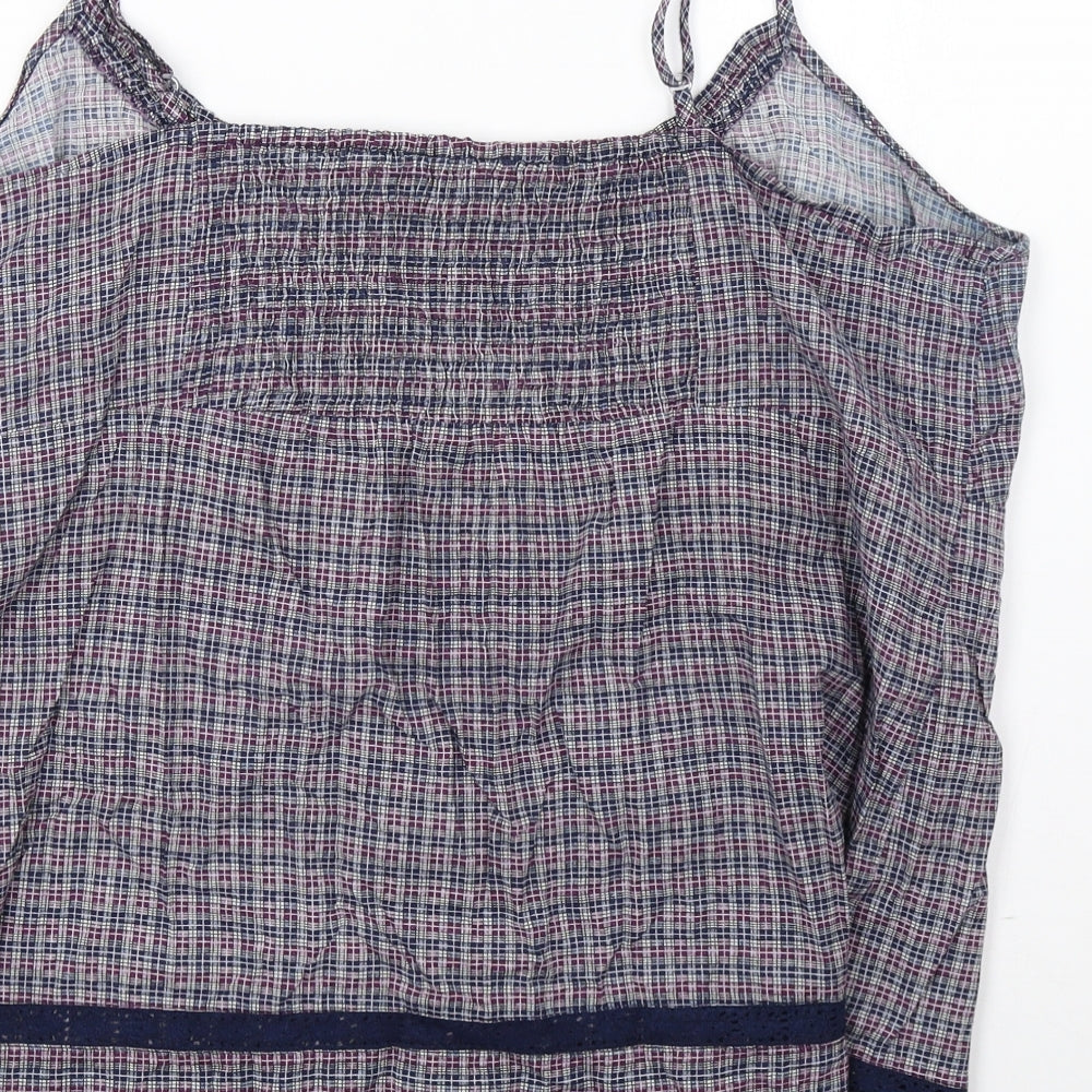 Sainsburys Womens Purple Check   Pyjama Top Size 20