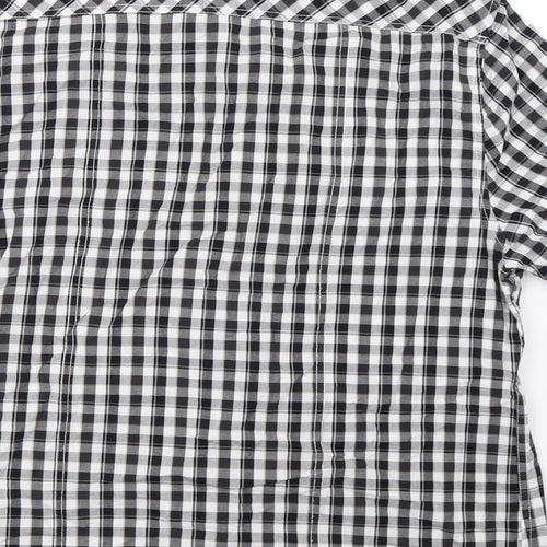 matal Mens White Check   Button-Up Size XL