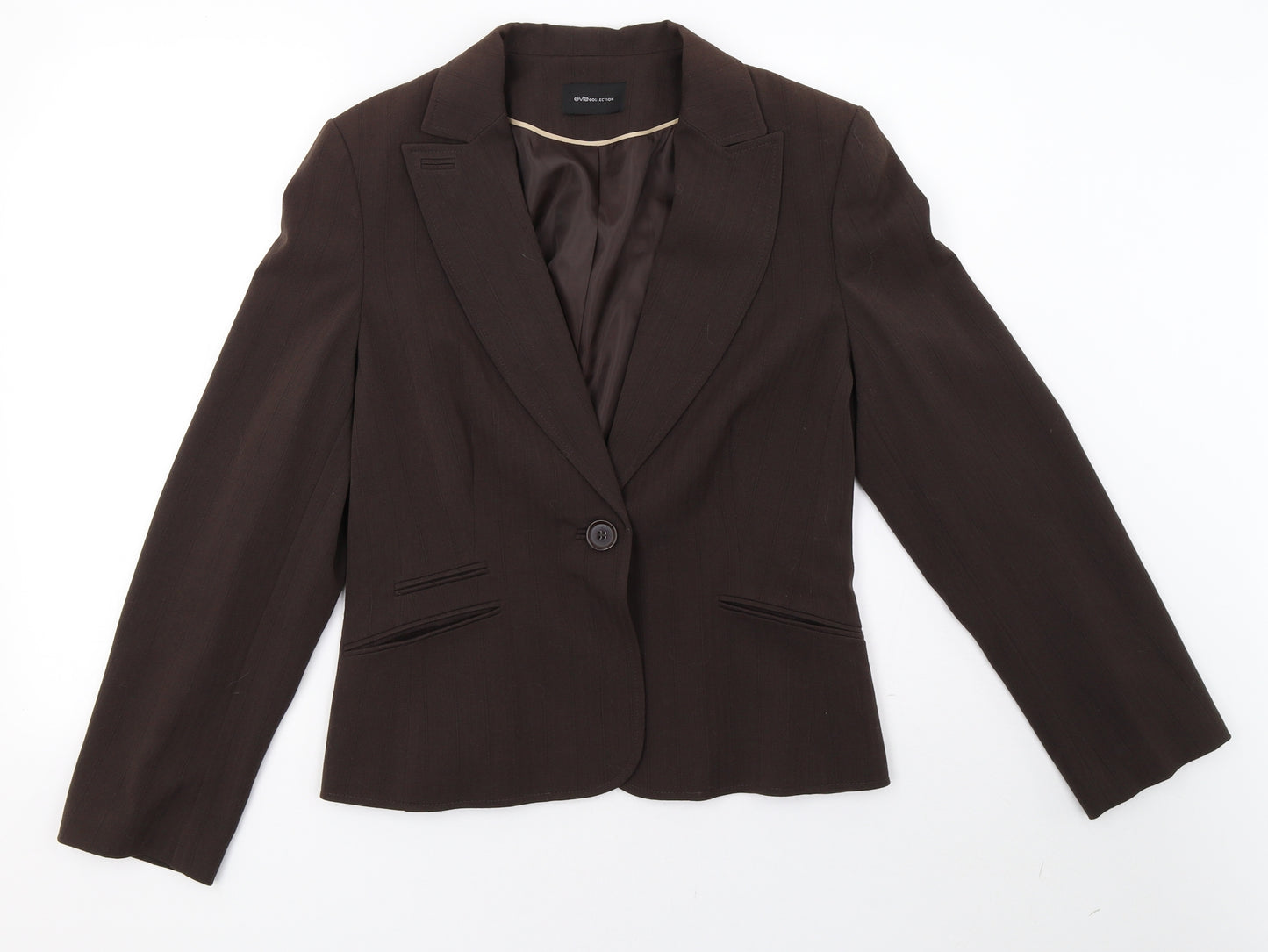 evie` Womens Brown   Jacket Blazer Size 16