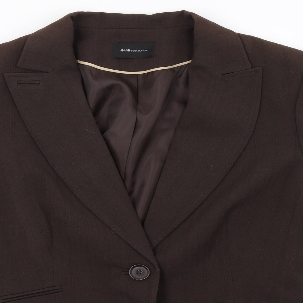 evie` Womens Brown   Jacket Blazer Size 16