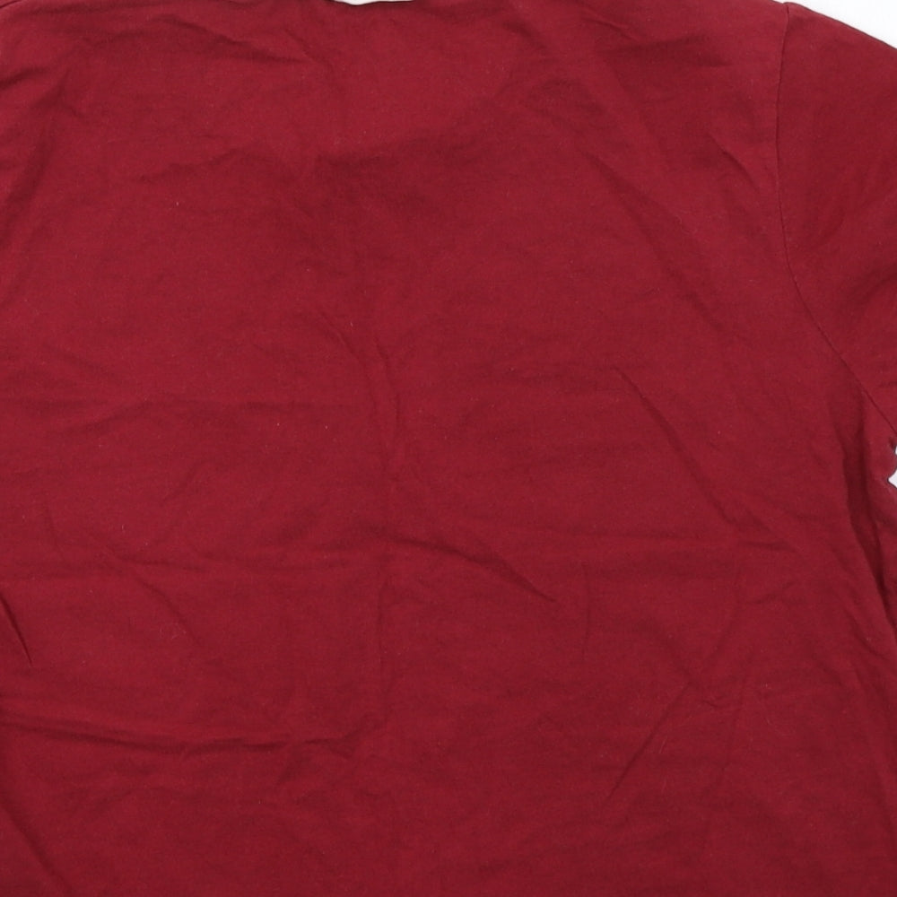 Boohoo Womens Red   Basic T-Shirt Size 12