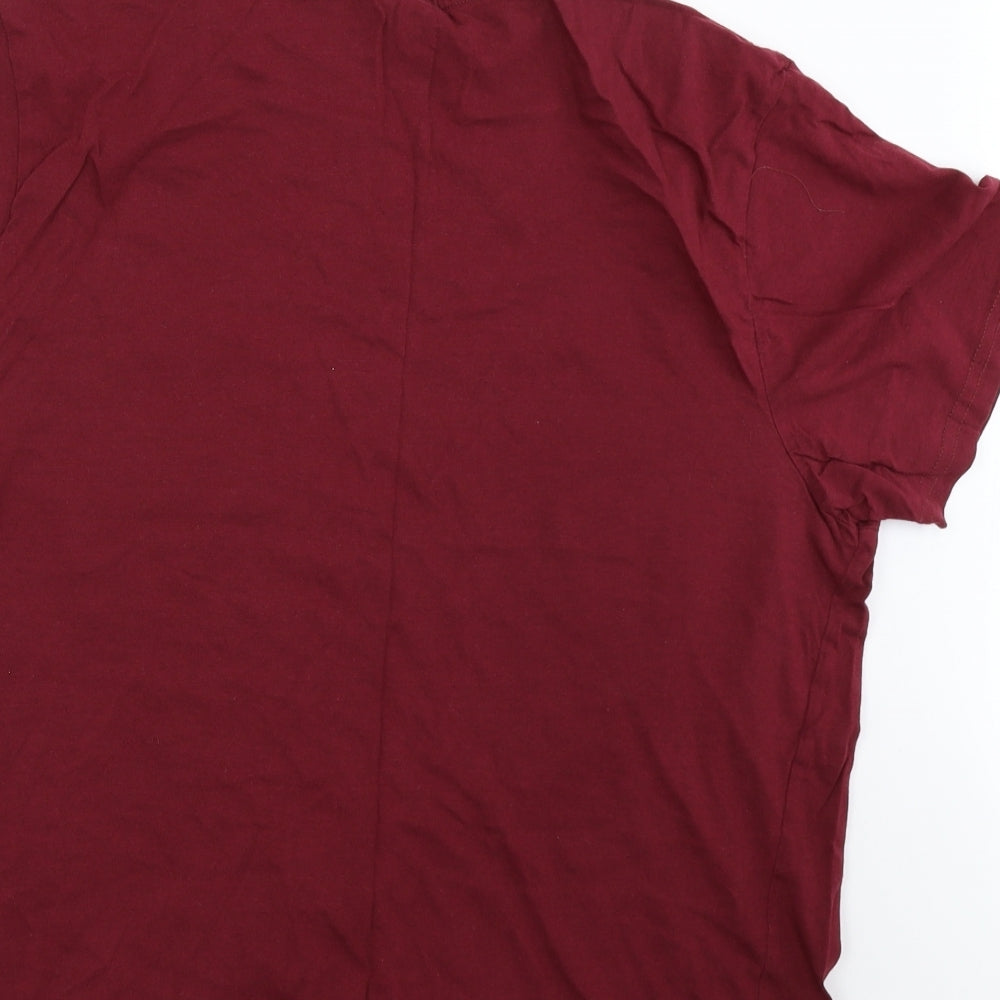 clothing co Mens Red    T-Shirt Size L