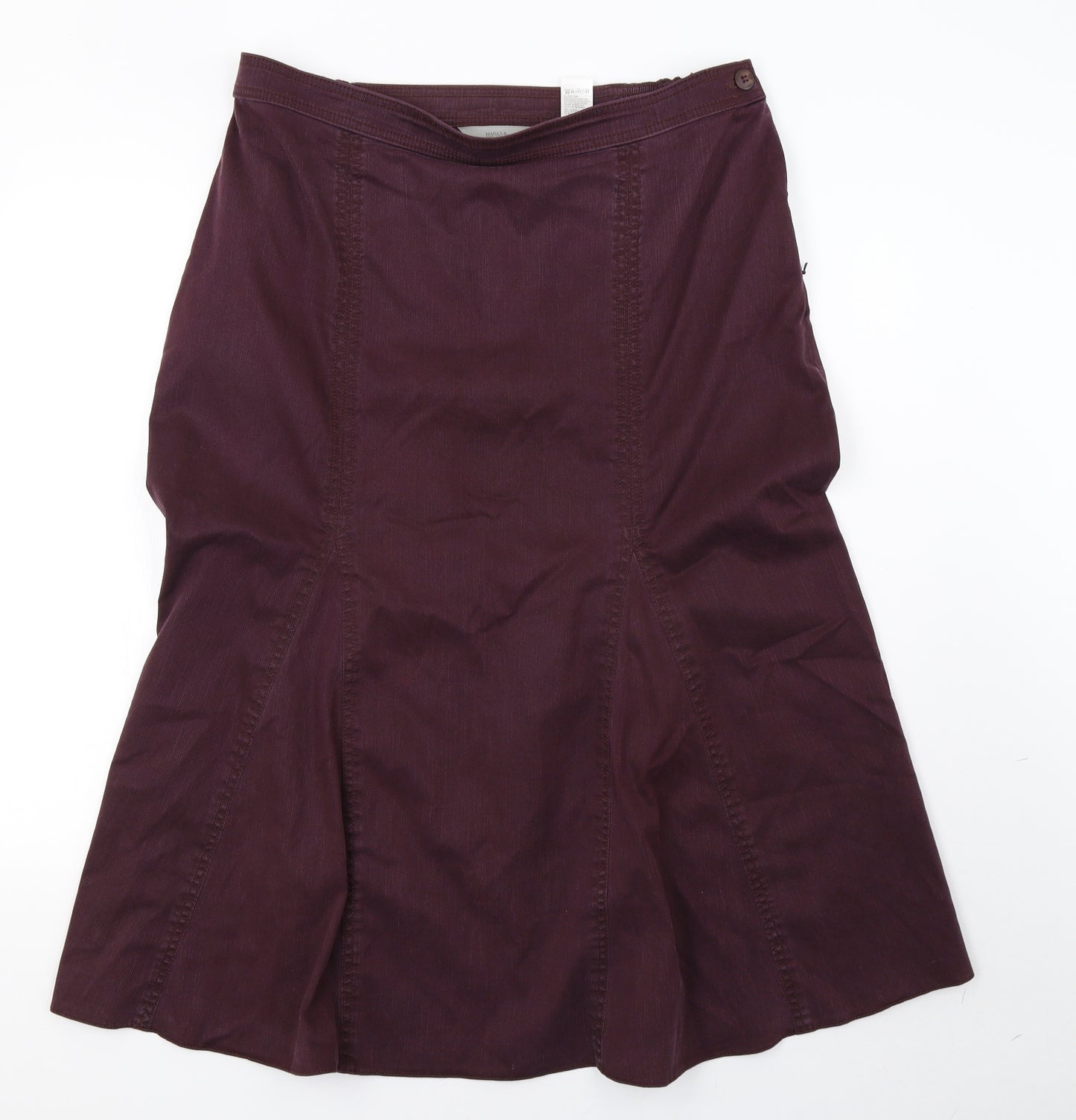 Marks and Spencer Womens Purple  Denim A-Line Skirt Size 18