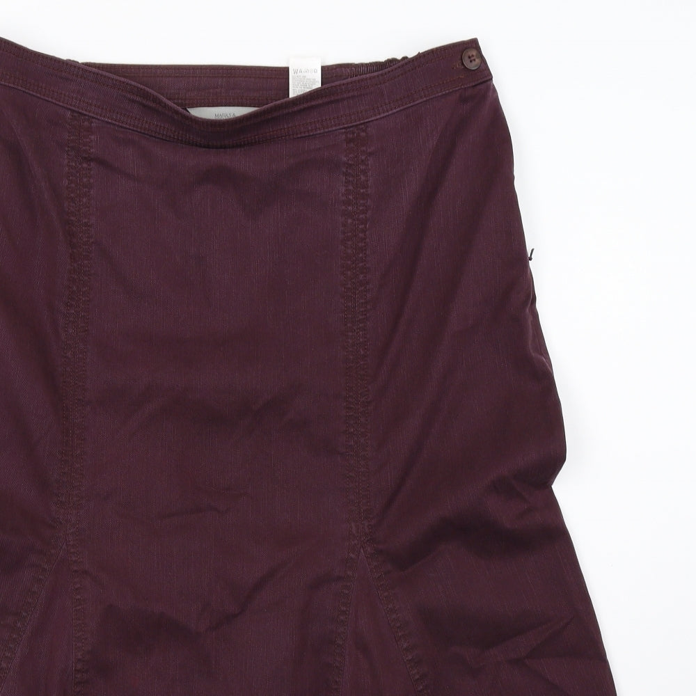 Marks and Spencer Womens Purple  Denim A-Line Skirt Size 18