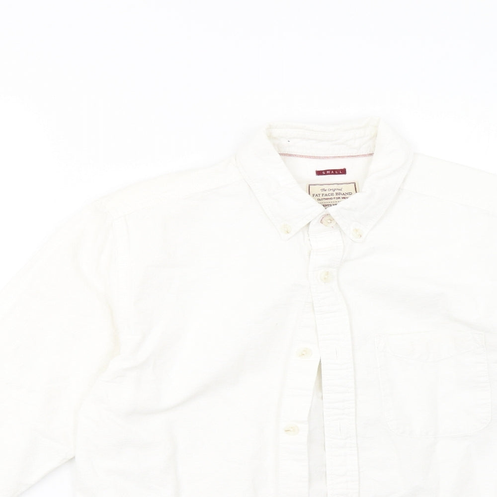 Fat Face Mens White    Button-Up Size S