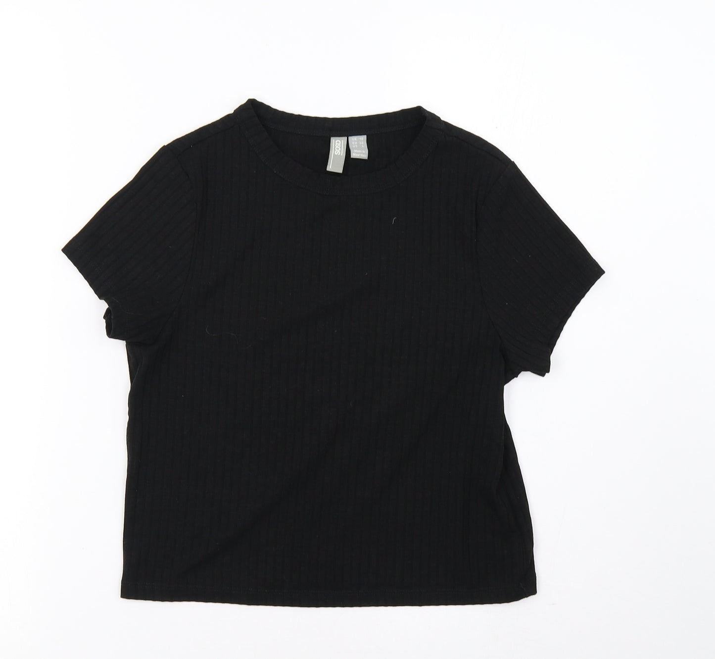 ASOS Womens Black   Cropped T-Shirt Size 10