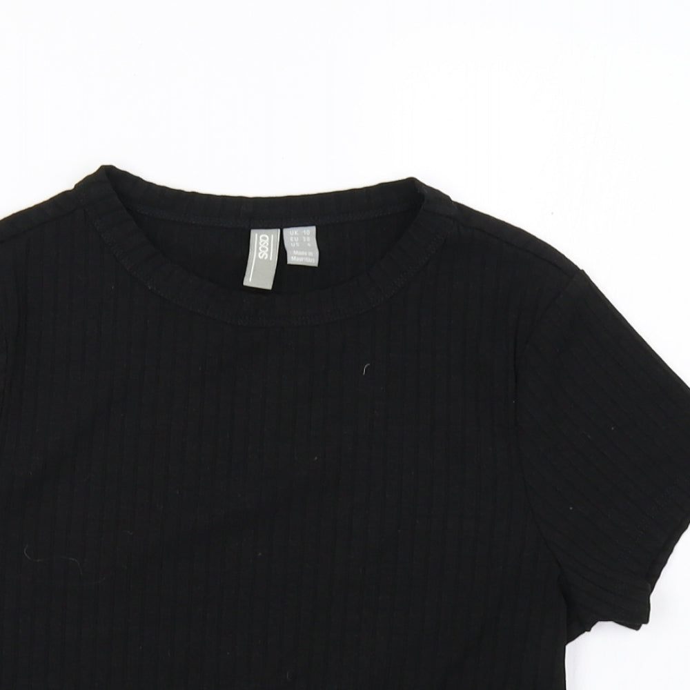 ASOS Womens Black   Cropped T-Shirt Size 10
