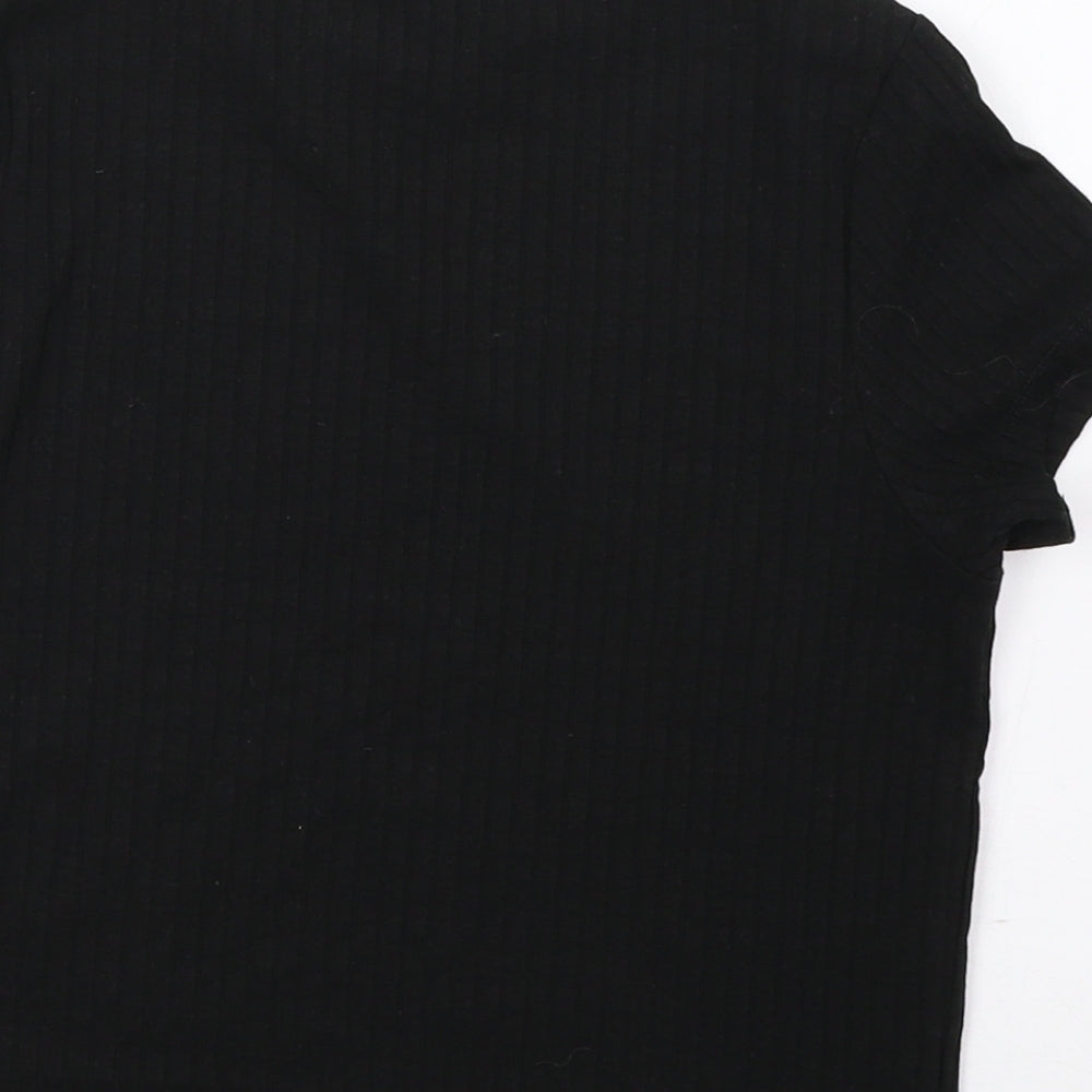 ASOS Womens Black   Cropped T-Shirt Size 10