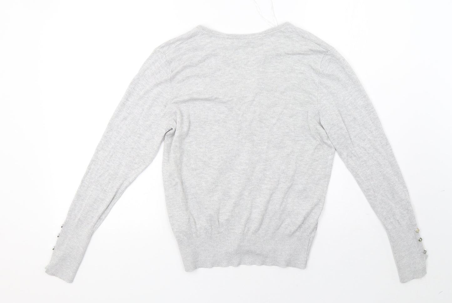 Primark Womens Grey  Knit Cardigan Jumper Size 14