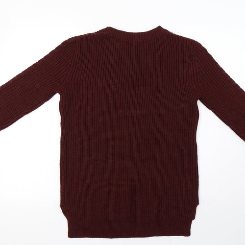Peacocks Womens Brown  Knit Pullover Sweatshirt Size S