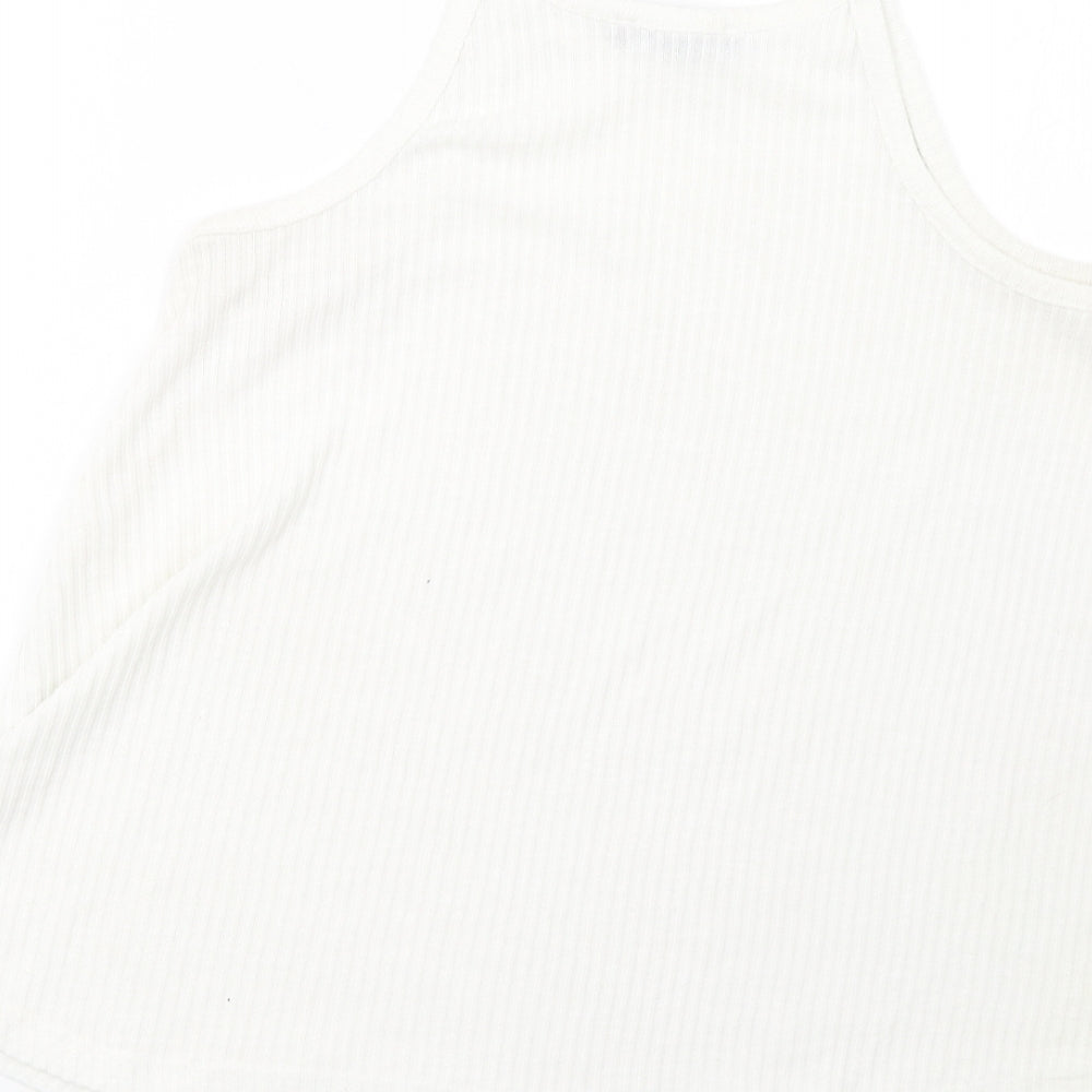 Primark Womens White   Basic Tank Size 14
