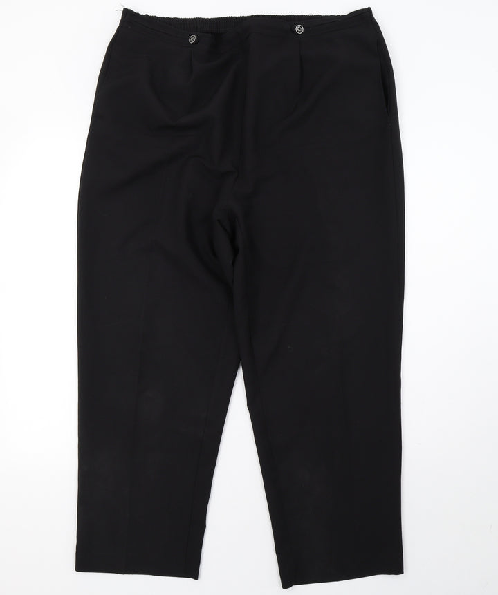 BM Womens Black Trousers Size 18 L28 in